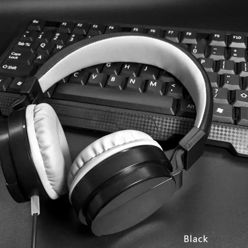 

K1 Folding Headset Universal Overear Sports Stereo Earphones Headphones with Microphone for Phone PC Laptop