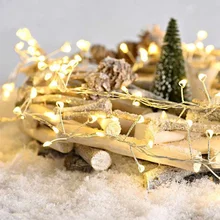 CLAITE 10 м серебряной проволоки светодиодный свет шнура Ветка лозы кластера филиал светодиодный свет шнура с вилкой европейского стандарта, AC220V для DC12V