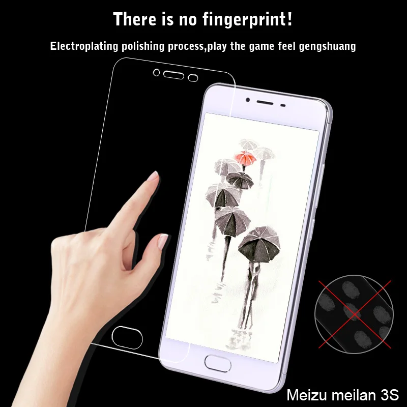 JRZ для Meizu M3 M3S Защитная стеклянная пленка экрана ультратонкая Meilan E Прозрачная