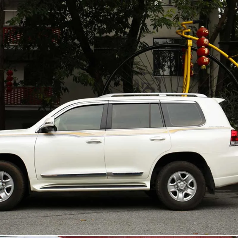 

Brand New 1 Set Windows Chrome Vent Visors Rain Guard Sun Shield Deflectors For Toyota Land Cruiser 2007-2019
