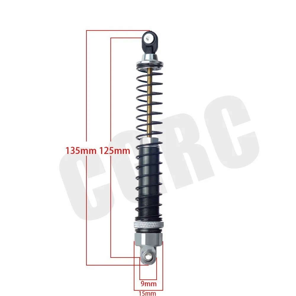 2 шт. масляный Регулируемый 135 мм металлический амортизатор демпфер для 1/10 RC автомобилей запчасти грузовик гусеничный осевой SCX10 TRX4 D90