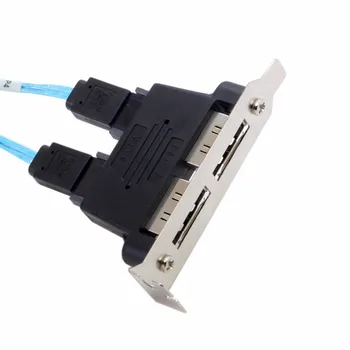 

eSATA Male to Dual Port SATA 7pin to Esata 7Pin Adapter Male with Low Profile PCI-E Bracket