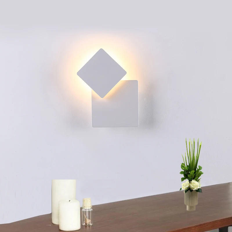 

DAR 360 Degree Rotation Adjustable LED Wall Lamp Bedside Light White/Black Creative Wall lamp Modern Aisle Lamp