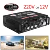 12V/ 220V BT-298A 2CH LCD Display Digital HIFI Audio Stereo Power Amplifier bluetooth FM Radio Car Home 600W with Remote Control ► Photo 3/6