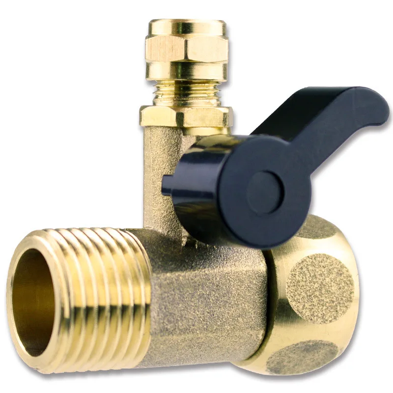 

2 Part Tee Globe Valve Tap Water Angle Valve Transfer Water Purifier Parts Inlet Switch Full Copper Inlet Tee
