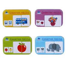 32 шт./кор. Детские когнитивные карточки Монтессори материалы весело флэш-память для раннего развития детей день рождения открытки просвещение учебная карточка