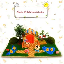 DIY Миниатюрный Кукольный домик ручной работы проект Кукольный дом сад ярд развивающие игрушки подарок на день рождения для детей малышей