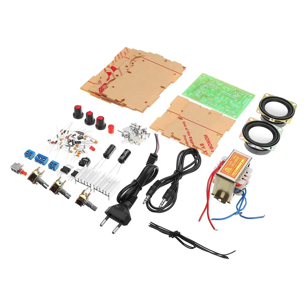 

NEW DIY TDA2030 Mini Dual Audio Amplifier Kit Module With Shell