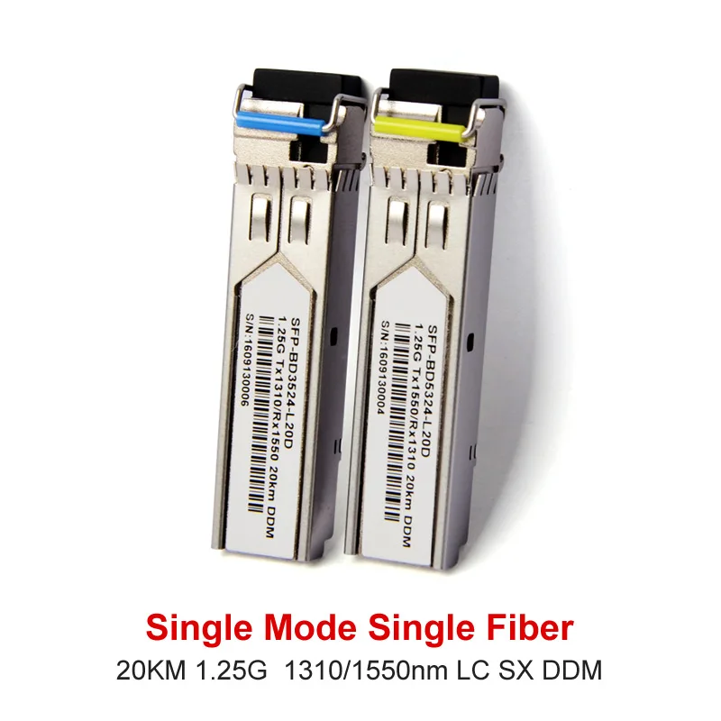 10 пар LC Gigabit 20 км DDM BIDI Mini Gbic SFP SM 1 25G Otdr оптический модуль Tranceiver для H3C HUAWEI HP ZTE