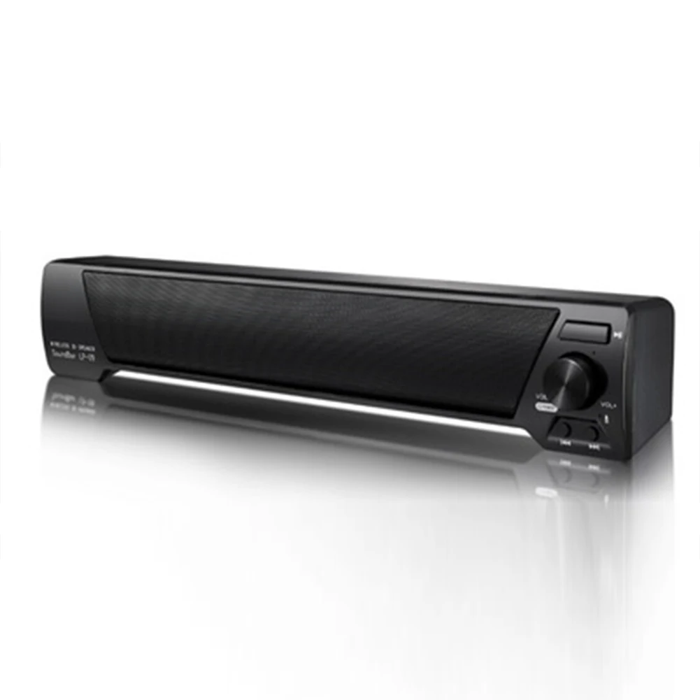 

Multi-function soundbar to 3.5mm audio Stereo 2.0 Single sound bar Speaker System with MIC for TV computer phone Home karaoke