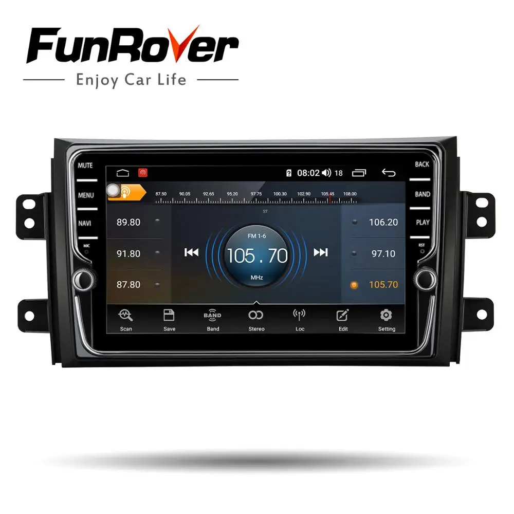 Top Funrover octa 8 core car radio multimedia player Android 9.0 for Suzuki SX4 2006-2013 car dvd navigation gps stereo Split-screen 5