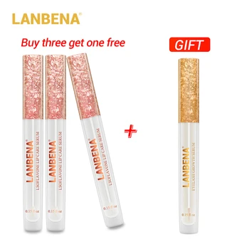 

Buy 3 Get 1 Gift LANBENA Lsoflavone Lip Care Serum Lip Plumper Lip Mask 3PCS+Eyelash Growth Eye Serum 7 Day Eyelash Enhancer
