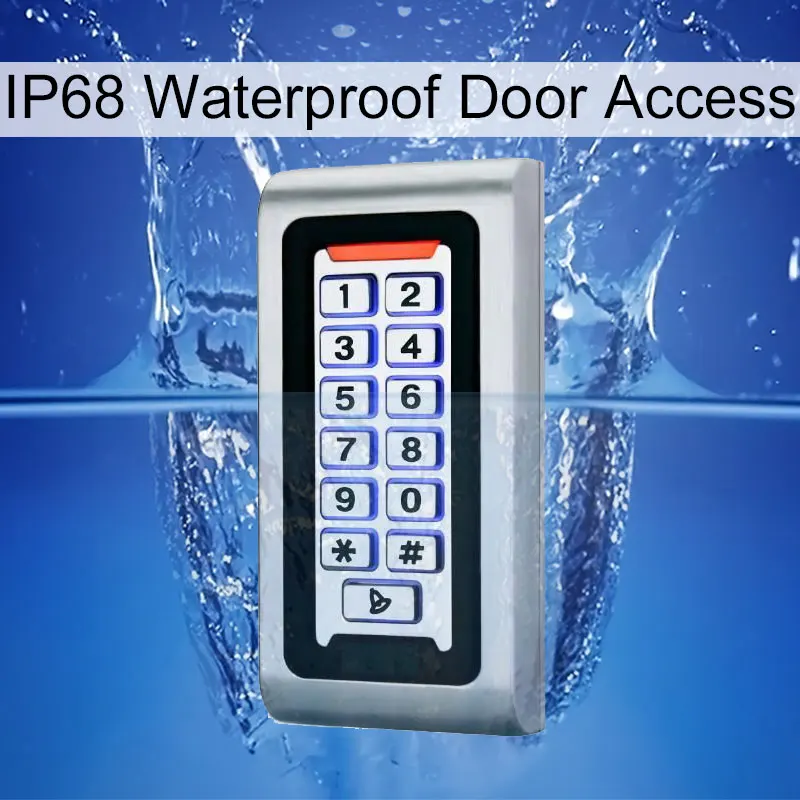 

RFID Keypad Access Control System Waterproof IP68 Metal Case 125KHz Proximity Card Standalone Access Control With 2000 Users
