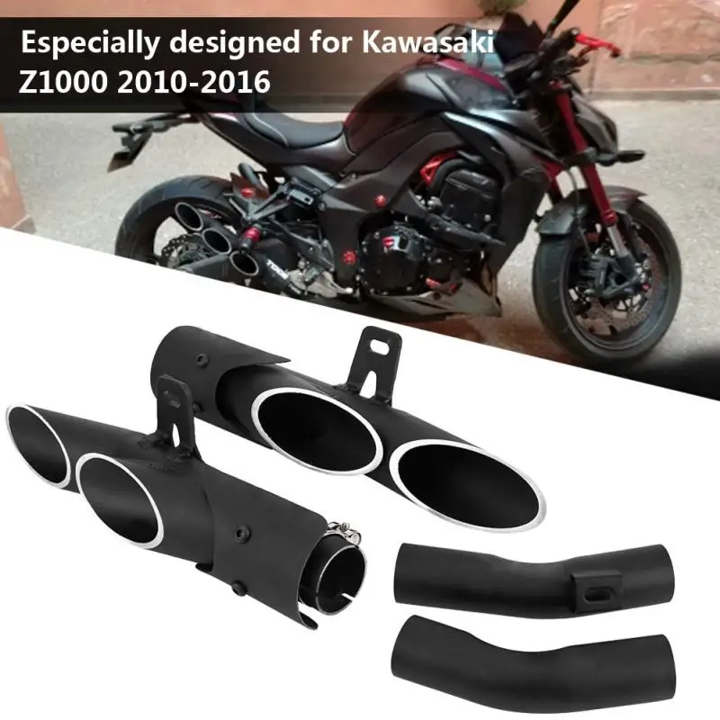 

Motorcycle Exhaust Middle Pipe Link Connect Muffler Universal for Kawasaki Z1000 2010 2011 2012 2013 2014 2015 2016