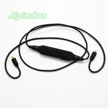 Aipinchun наушники кабель беспроводной Bluetooth 5,0 Замена для Shure SE215 SE315 SE425 SE535 SE846 MMCX наушники