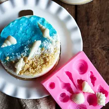 1 pieces. marine life sinks in the form of shell sugar cake silicone lemon chocolate hot fudge form intimate accessories kitchen form fitting striped shell dress