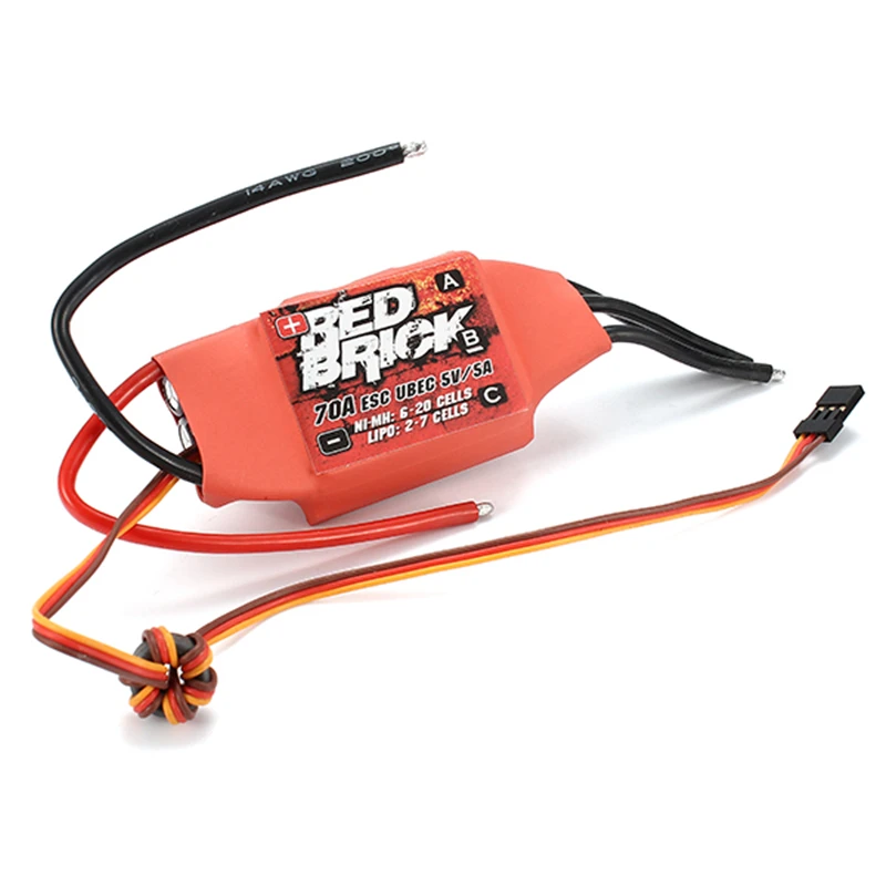 Красный кирпич 10A/50A/60A/70A/100A/125A/200A ESC бесщеточный BEC/UBEC/OPTO/NO BEC для радиоуправляемого