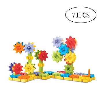 

71 PCS Gear Mechanical Building Block Set Gear Engineering Construction Toy Set Educational Toys Promotes STEM Learning