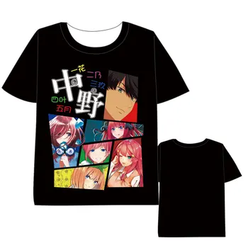 

Hot Anime Go-Toubun no Hanayome The Quintessential Quintuplets T-shirt Men Women Short Sleeve Costumes Tops Unisex t shirt