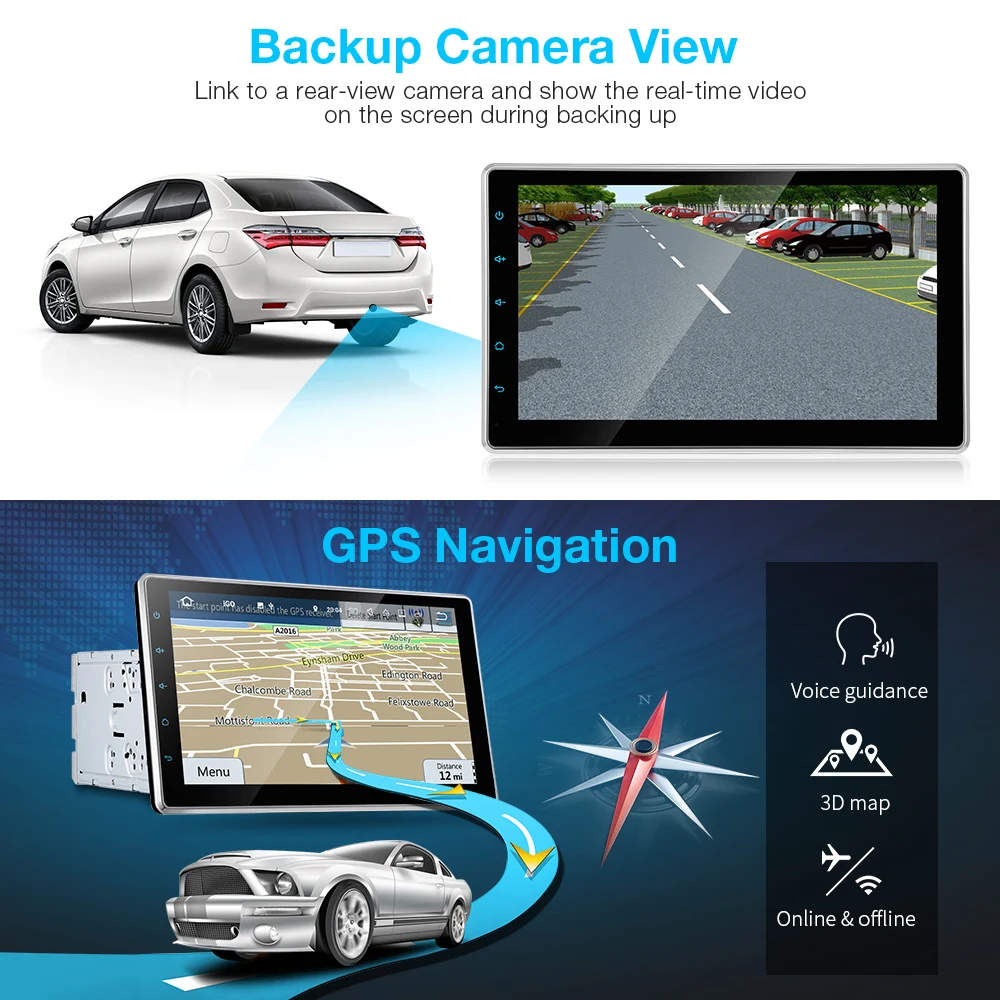 Flash Deal ZEEPIN Android 8.0 4GB RAM 32GB ROM Car Multimedia Player 10.1