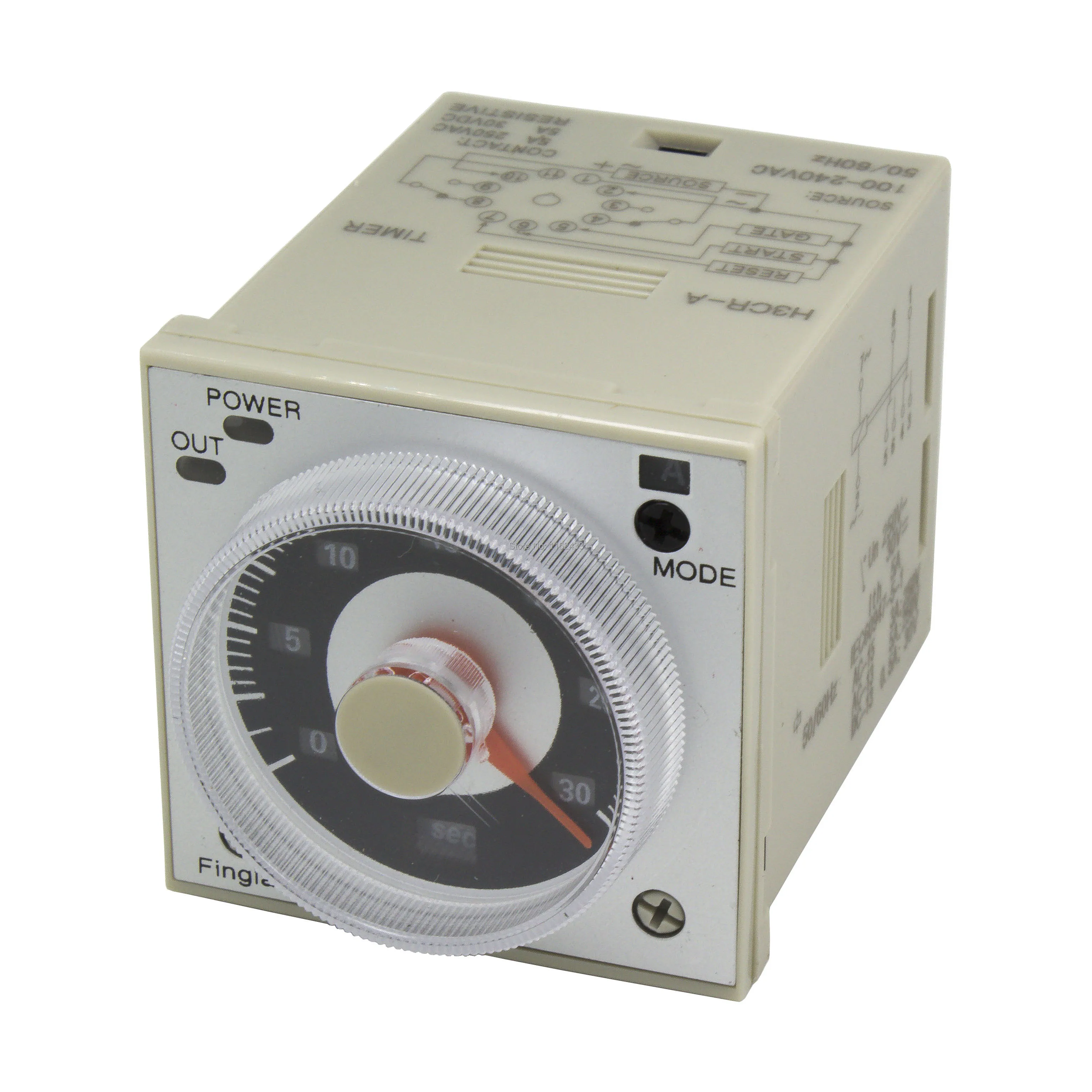 Delay Timer Rely Durable H3CR-A Delay Timer Relay 0.5S-300H Knob Control Time Relay 11-Pin 100-240VAC 100-125VDC for Remote Control Communication 