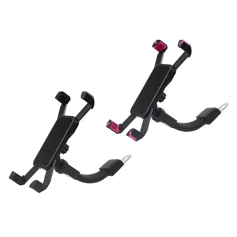 

Motorcycle Phone Holder Non-slip Gravity Fixed Rearview Mirror Mobile Phones Portable Adjustable Frame Buckle Type Stand
