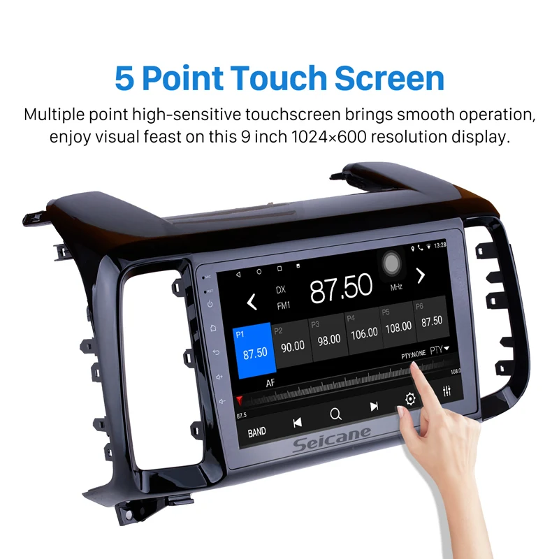Top Seicane  Newest 9 inch for Hyundai IX35 Android 8.1 HD Touchscreen Radio GPS Navigation Bluetooth Steering multimedia player 2