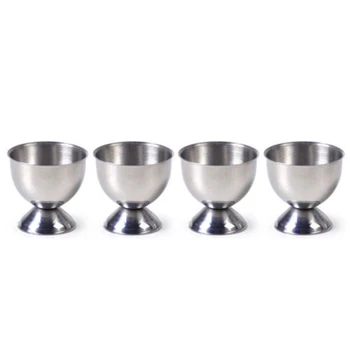 

4Pcs Stainless Steel Soft Boiled Egg Cups Holder Tabletop Cup Kitchen Tools Sets Breakfast steam rack mold for frying eggs poach
