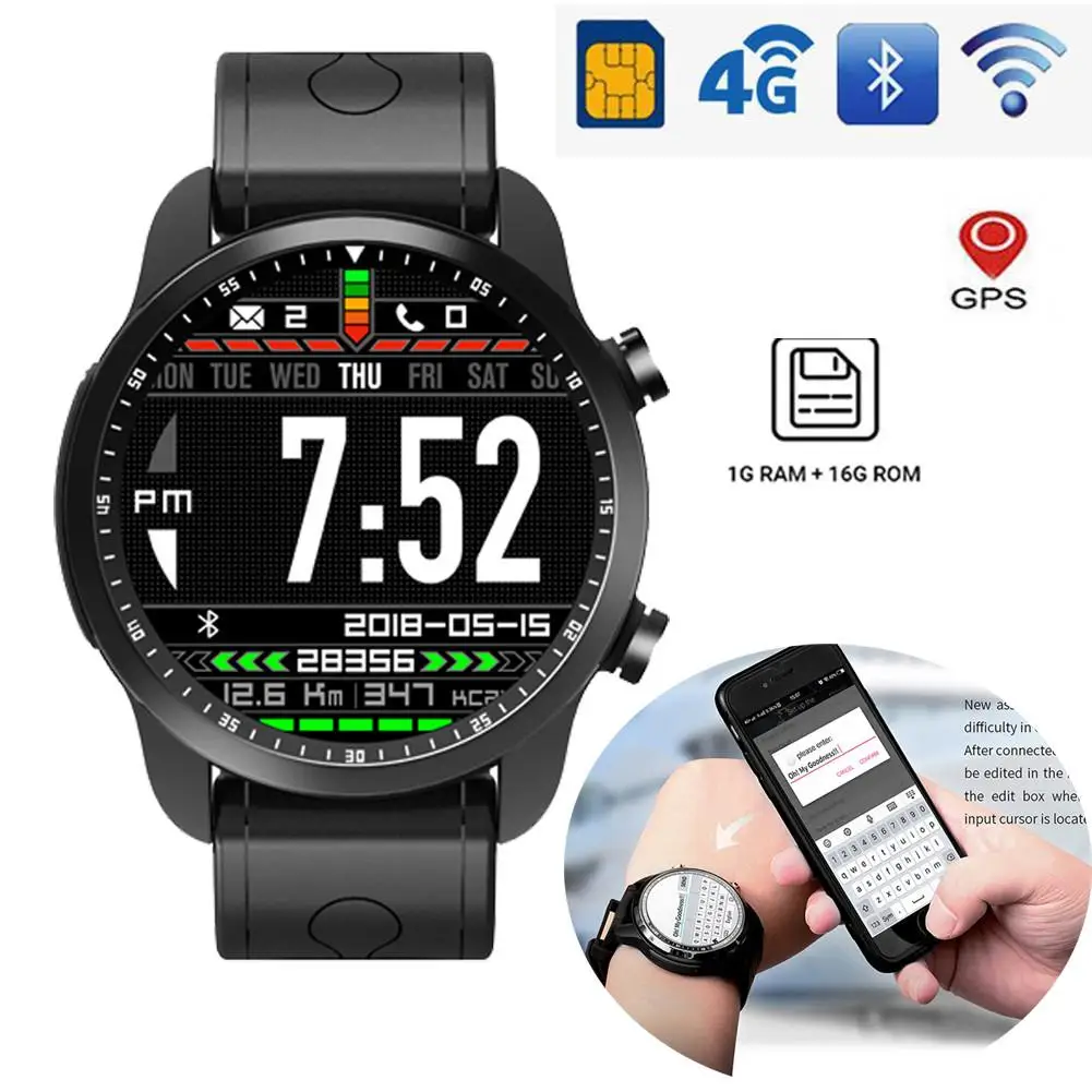 

WIFI Bluetooth Smart Watch GPS 3G/4G Unlocked Watch Phone 1GB+16GB Support Video Calls Heart Rate Monitor SMS Reminder