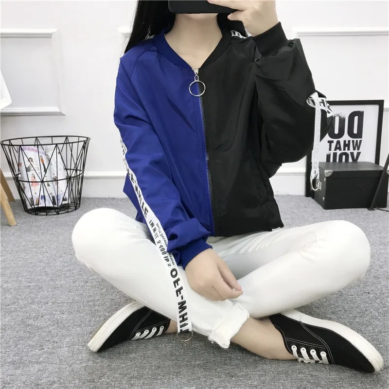 الربيع الصيف سترة النساء الأساسية رقيقة معطف منفذها سترة واقية المتناثرة تقسم أبلى البيسبول معطف الزي المدرسي جديد