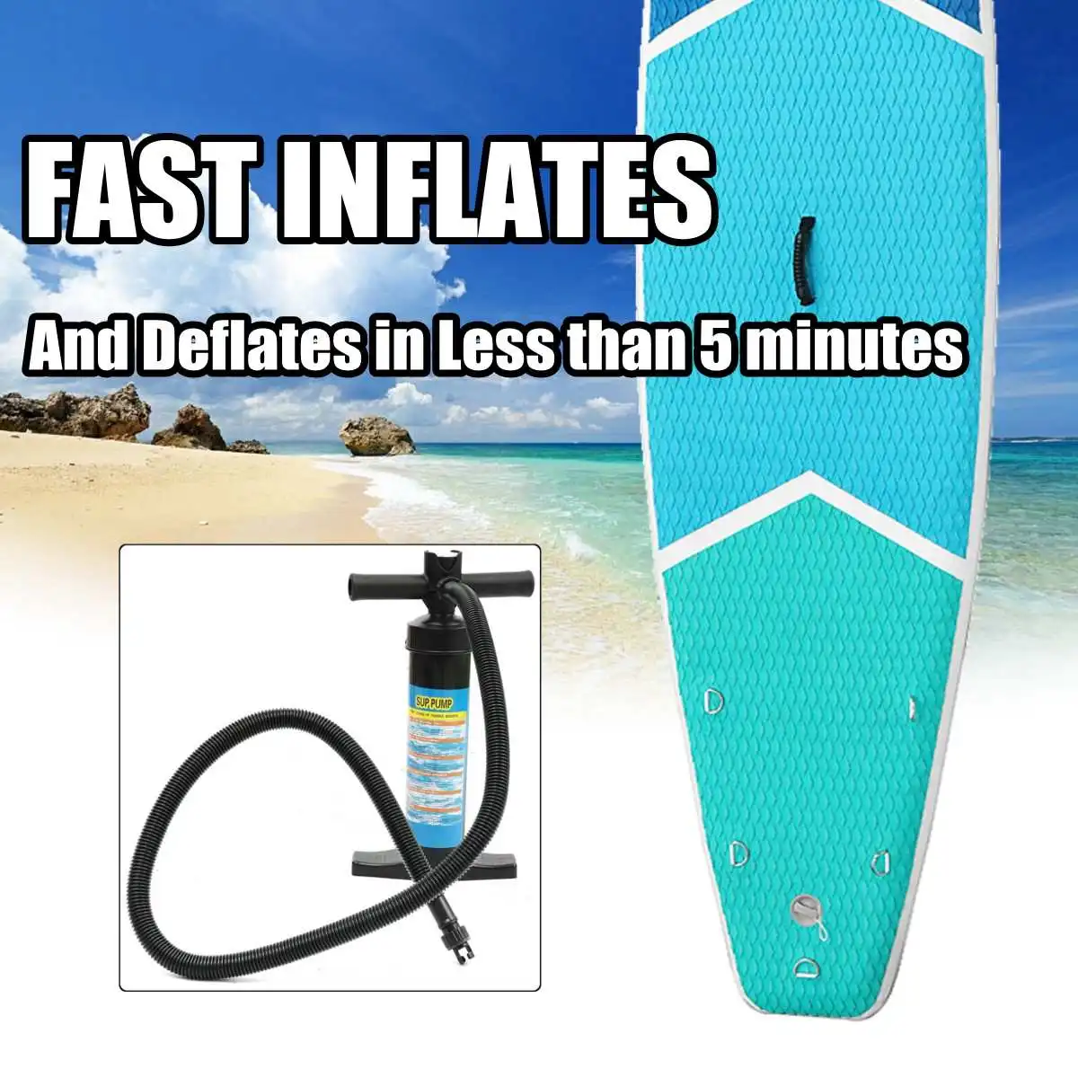 

300x70x15cm inflatable surfboard Stand Up SUP Board Brett Surf aufblasbar paddle boat mit Repair material+Paddel