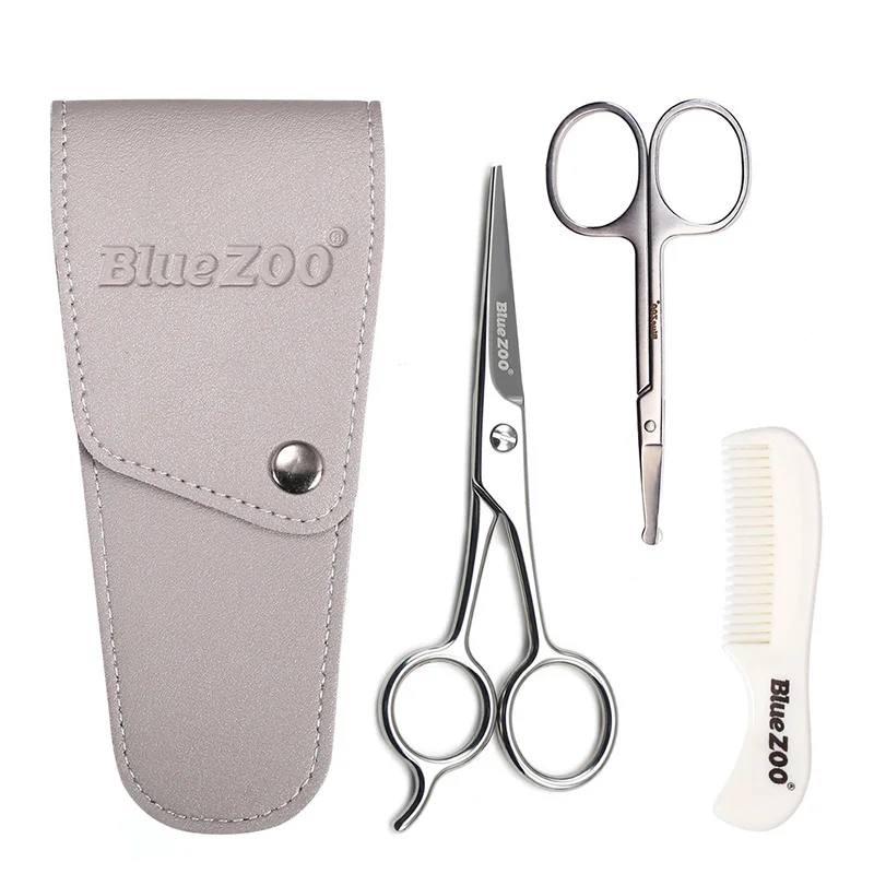 

Men's Beard Mustache Scissors and Comb Set Kit for Men Care -3Pieces Kit