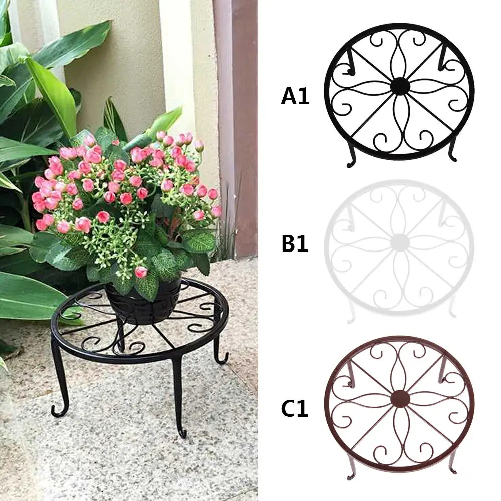 

Wrought iron classic style Rack flower pot storage stand plant pot Stander Durable home Decoration