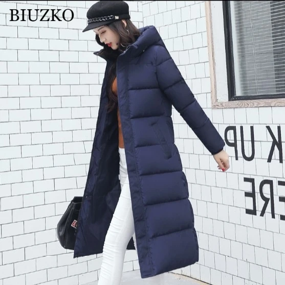 Mince Poches Longue Et 2018 Femme Coton Vestes noir Capuchon Doudoune gris Grande D'hiver army Mode Taille Green kaki Chaud À Blue rouge Manteaux Zpcp7zr