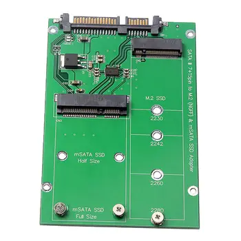 

2.5 inch M.2 NGFF MSATA 2-in-1 Multiple Sized SSD to SATA III Converter Card
