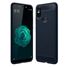 OcioDual карбоновый чехол из ТПУ с эффектом волокна, совместимый с Xiaomi Mi A2/6X, прочный чехол из гибкого волокна