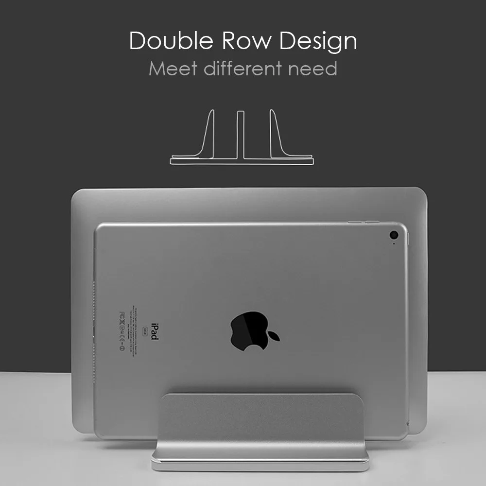 Vertical Adjustable Laptop Stand Desktop Aluminum Alloy Notebook Holder For Macbook Air Pro Su