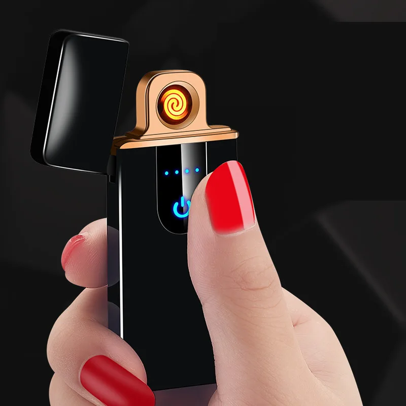 USB Зажигалка сенсорный переключатель Зажигалка сигареты для курения сигарета электронная зажигалка