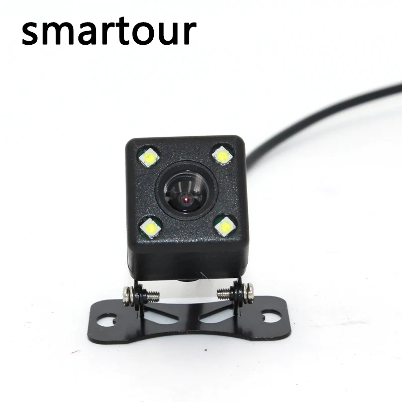 Smartour Car reversing camera rear view backup image parking assist LED light plug waterproof night vision no video line 