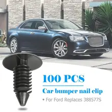 100 шт 8 мм отверстия пластиковые заклепки бампера крыло нажимные зажимы для Ford Chrysler авто крепеж зажим для Ford заменяет W705589-S300
