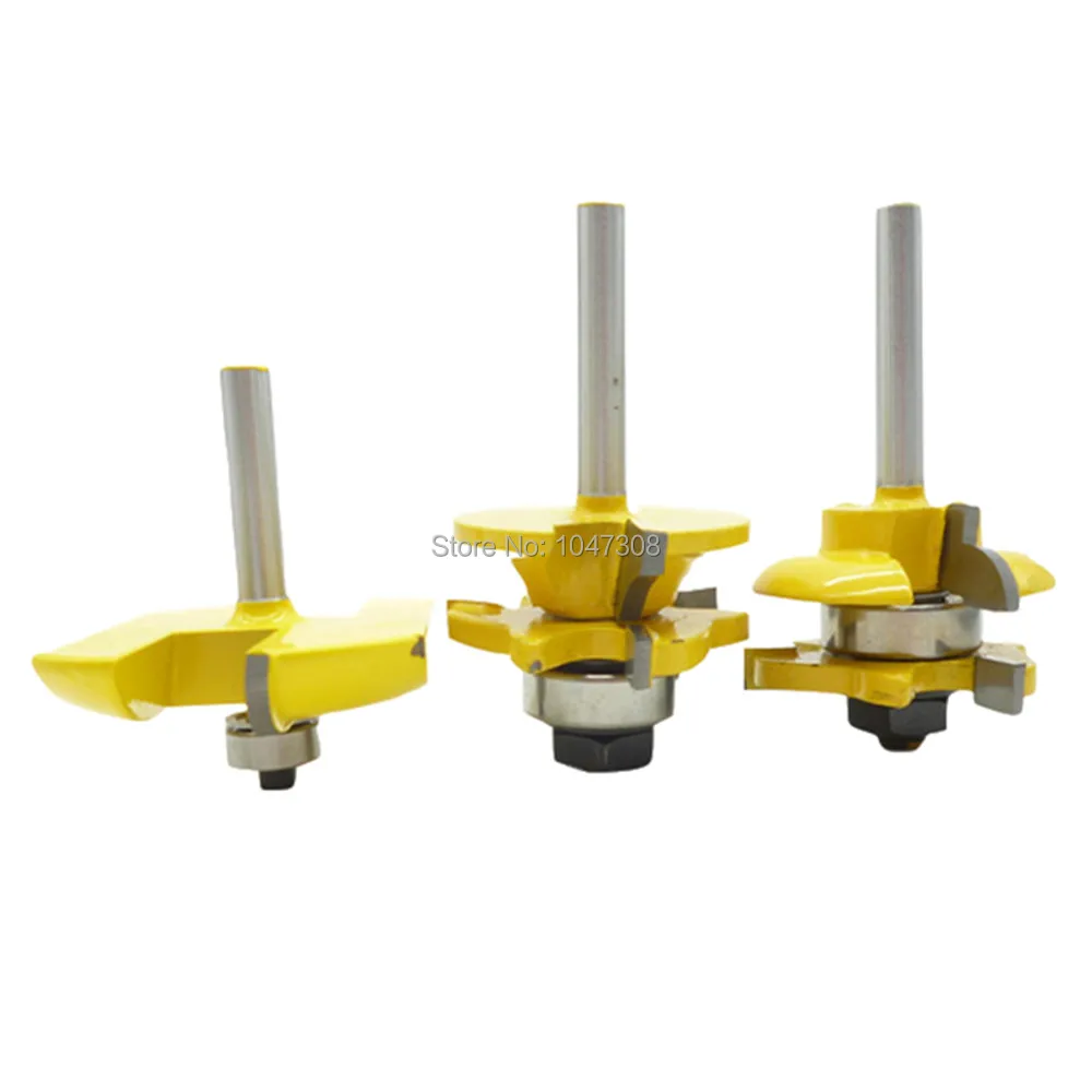 

3 Bits Cabinet Door Router Bit 1/4'' Shank Wood Cut Woodworking Milling Cutter Woodwork Drill Bit Mill Cutter