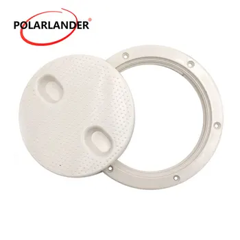 

Anti-aging Inspection Deck Plate anti-corrosive White 6 Inch Screw Out Access Hatch Cover ABS plastic