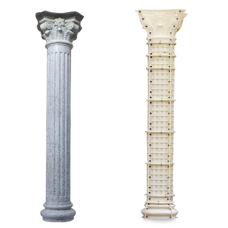 

ABS Plastic Roman Concrete Column 25x350cm European Pillar Construction Molds for Garden Villa Home House