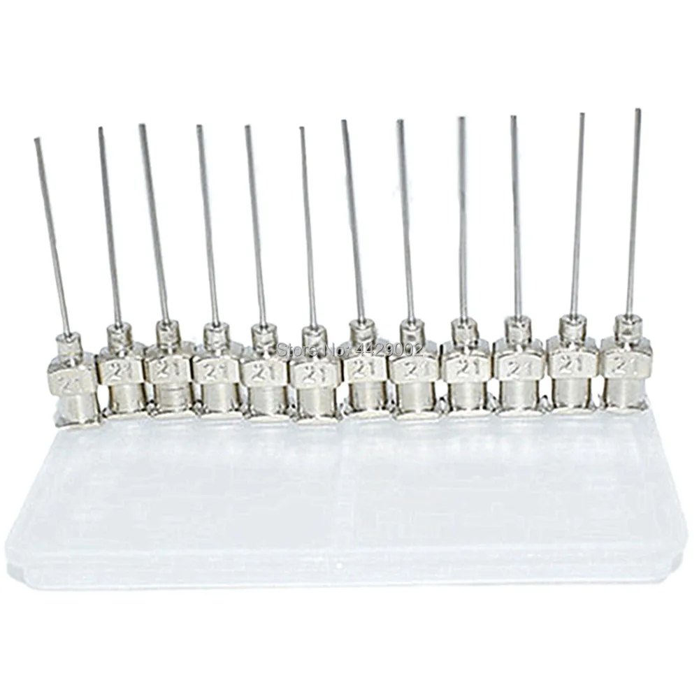

12x 21G Stainless Needle Tip Dispenser 21Guage Dispensing Needle Adhesive Dispenser Tips Dispensing Tips Internal Dia 0.51mm
