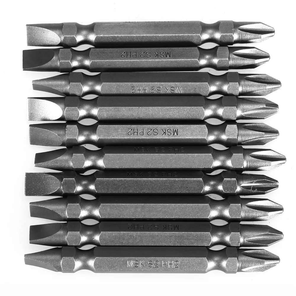 10pcs 65MM PH2 Electric Screwdriver Bits Hex Shank S2 Alloy