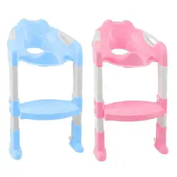 2 цвета складной детский сиденье для унитаза для приучения к туалету горшок обучающее сиденье Детский горшок с регулируемая лестница