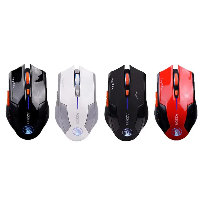 

AZZOR Rechargeable Silent Wireless Optical Mouse Mute Button Noiseless Gaming Mouse With 2400dpi Built-in Battery For PC Laptop