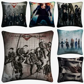 

Shadowhunters The Mortal Instruments Cotton Linen Cushion Covers 45x45cm Soft Throw Pillow Case For Sofa Almofada Home Decor