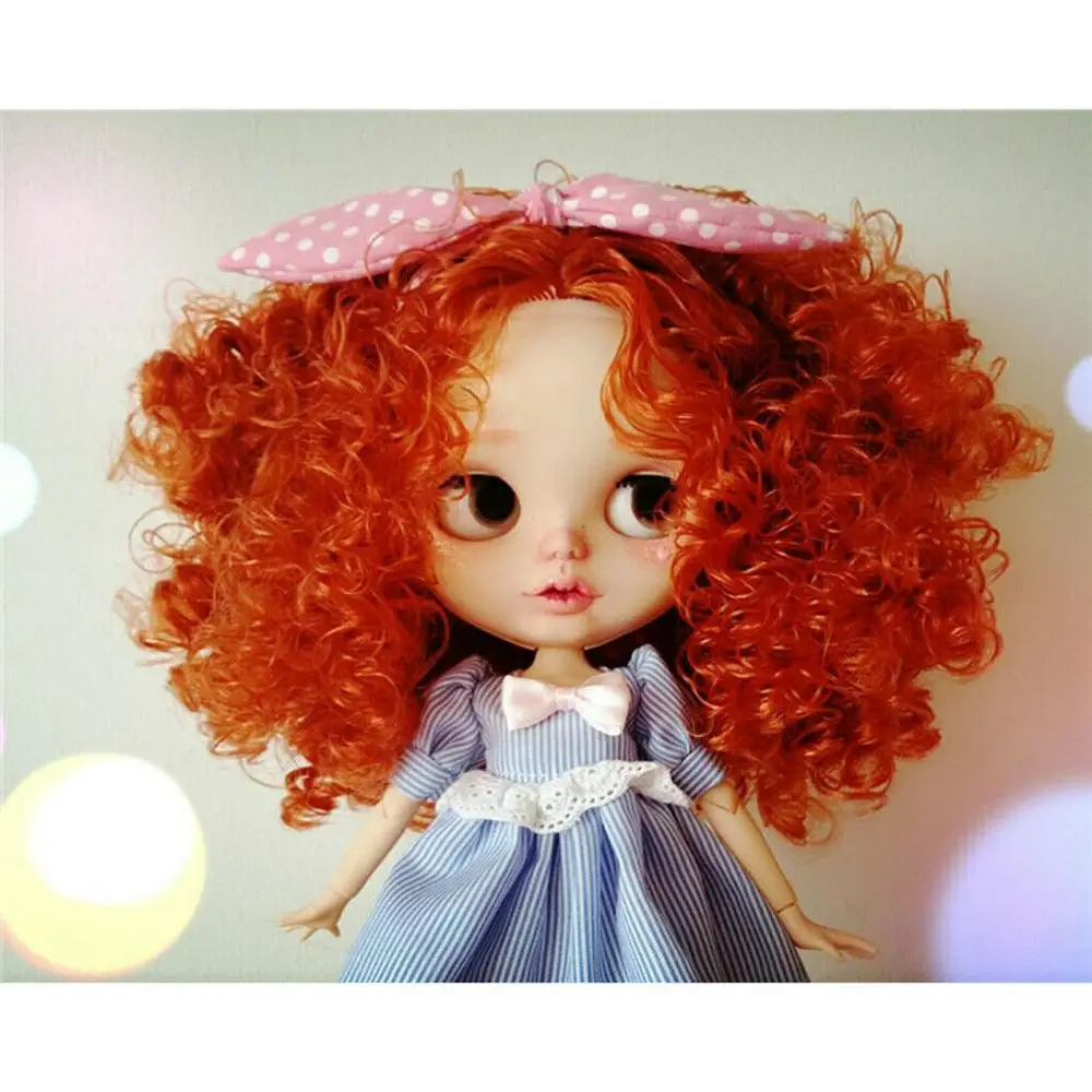 

[wamami] 12" Neo / Doll Red Curly Wavy Wig Scalp ((Only Hair)