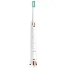 USB перезаряжаемая электрическая зубная щетка, звуковая вибрационная электрическая зубная щетка, IPX7 Водонепроницаемая электрическая зубная щетка, пара избранных